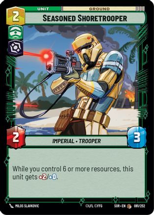 Seasoned Shoretrooper (081/252)[Spark of Rebellion] Star Wars: Unlimited Single Disney