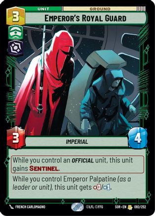 Emperor's Royal Guard (082/252)[Spark of Rebellion] Foil Star Wars: Unlimited Single Disney