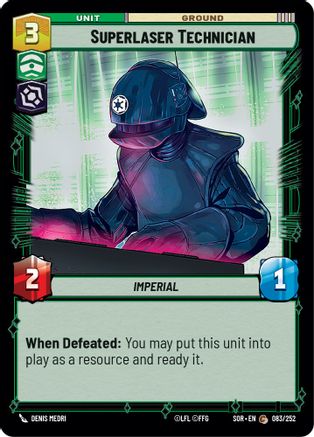 Superlaser Technician (083/252)[Spark of Rebellion] Foil Star Wars: Unlimited Single Disney