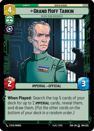 Grand Moff Tarkin - Death Star Overseer (084/252) [Spark of Rebellion] Foil Star Wars: Unlimited Single Disney