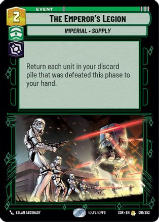 The Emperor's Legion (091/252)[Spark of Rebellion] Foil Star Wars: Unlimited Single Disney