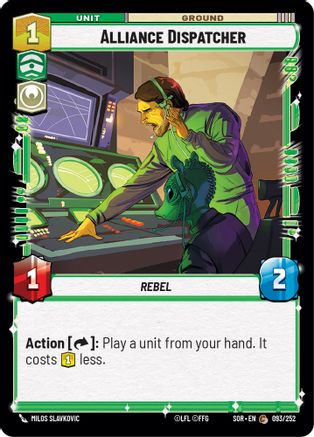 Alliance Dispatcher (093/252)[Spark of Rebellion] Foil Star Wars: Unlimited Single Disney