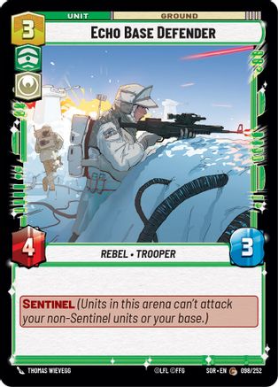 Echo Base Defender (098/252)[Spark of Rebellion] Foil Star Wars: Unlimited Single Disney