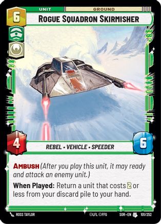 Rogue Squadron Skirmisher (101/252)[Spark of Rebellion] Foil Star Wars: Unlimited Single Disney
