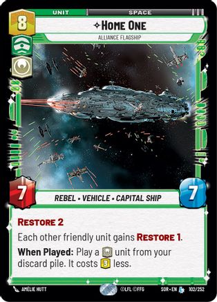 Home One - Alliance Flagship (102/252)[Spark of Rebellion] Foil Star Wars: Unlimited Single Disney