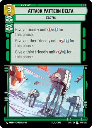 Attack Pattern Delta (106/252)[Spark of Rebellion] Foil Star Wars: Unlimited Single Disney