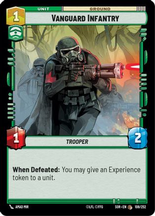 Vanguard Infantry (108/252)[Spark of Rebellion] Foil Star Wars: Unlimited Single Disney