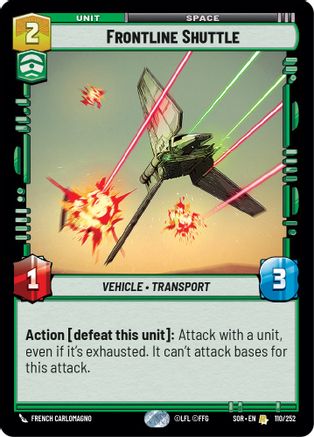 Frontline Shuttle (110/252)[Spark of Rebellion] Star Wars: Unlimited Single Disney