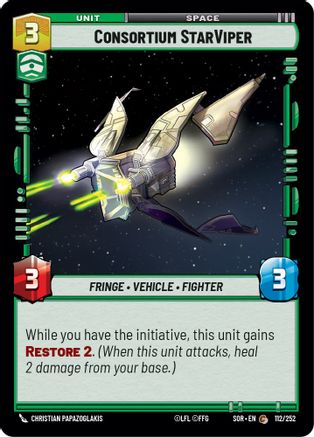 Consortium StarViper (112/252)[Spark of Rebellion] Foil Star Wars: Unlimited Single Disney