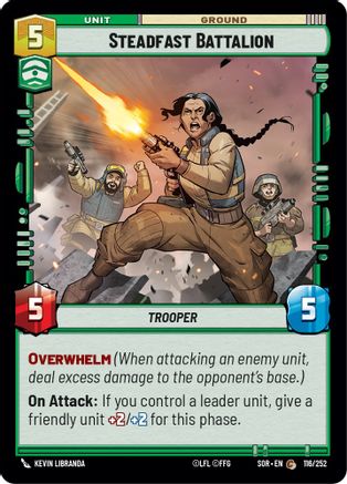 Steadfast Battalion (116/252)[Spark of Rebellion] Foil Star Wars: Unlimited Single Disney