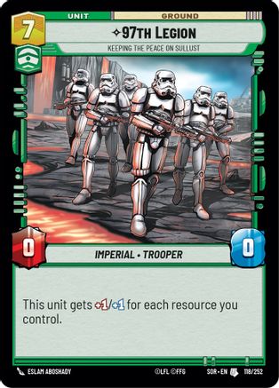 97th Legion - Keeping the Peace on Sullust (118/252)[Spark of Rebellion] Foil Star Wars: Unlimited Single Disney