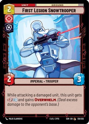 First Legion Snowtrooper (130/252)[Spark of Rebellion] Foil Star Wars: Unlimited Single Disney