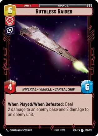 Ruthless Raider (134/252)[Spark of Rebellion] Foil Star Wars: Unlimited Single Disney