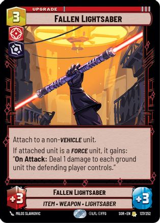 Fallen Lightsaber (137/252)[Spark of Rebellion] Star Wars: Unlimited Single Disney