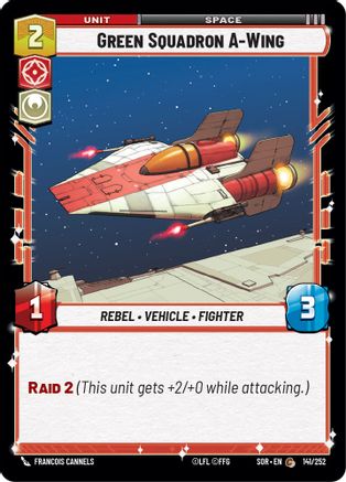 Green Squadron A-Wing (141/252)[Spark of Rebellion] Foil Star Wars: Unlimited Single Disney