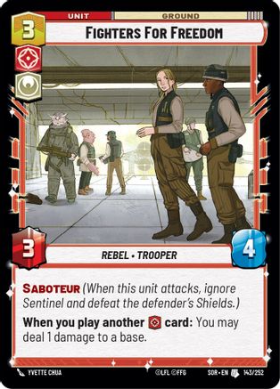 Fighters For Freedom (143/252)[Spark of Rebellion] Foil Star Wars: Unlimited Single Disney