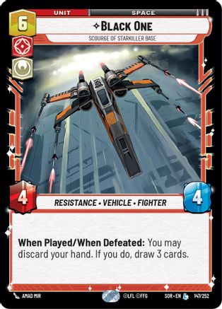 Black One - Scourge of Starkiller Base (147/252)[Spark of Rebellion] Star Wars: Unlimited Single Disney