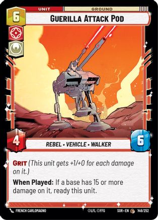 Guerilla Attack Pod (148/252)[Spark of Rebellion] Foil Star Wars: Unlimited Single Disney