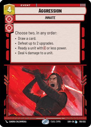 Aggression (155/252)[Spark of Rebellion] Foil Star Wars: Unlimited Single Disney