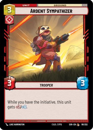 Ardent Sympathizer (161/252)[Spark of Rebellion] Foil Star Wars: Unlimited Single Disney