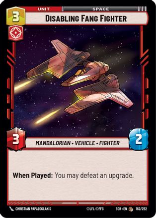 Disabling Fang Fighter (162/252)[Spark of Rebellion] Foil Star Wars: Unlimited Single Disney
