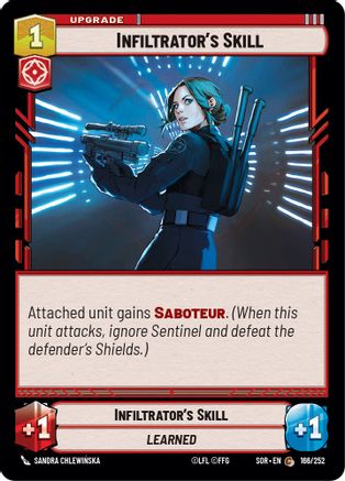 Infiltrator's Skill (166/252)[Spark of Rebellion] Foil Star Wars: Unlimited Single Disney