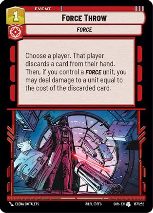 Force Throw (167/252)[Spark of Rebellion] Star Wars: Unlimited Single Disney