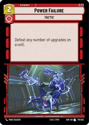 Power Failure (170/252)[Spark of Rebellion] Foil Star Wars: Unlimited Single Disney
