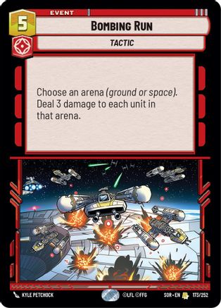 Bombing Run (173/252)[Spark of Rebellion] Foil Star Wars: Unlimited Single Disney