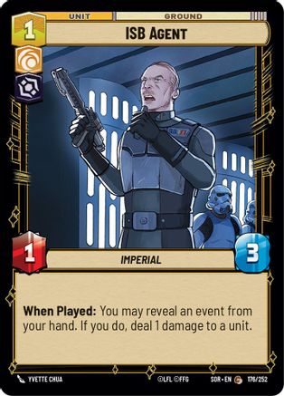 ISB Agent (176/252)[Spark of Rebellion] Foil Star Wars: Unlimited Single Disney