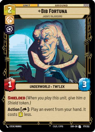 Bib Fortuna - Jabba's Majordomo (177/252)[Spark of Rebellion] Foil Star Wars: Unlimited Single Disney