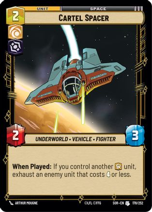 Cartel Spacer (178/252)[Spark of Rebellion] Foil Star Wars: Unlimited Single Disney