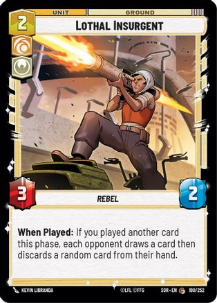 Lothal Insurgent (190/252)[Spark of Rebellion] Star Wars: Unlimited Single Disney