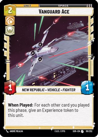 Vanguard Ace (191/252)[Spark of Rebellion] Foil Star Wars: Unlimited Single Disney