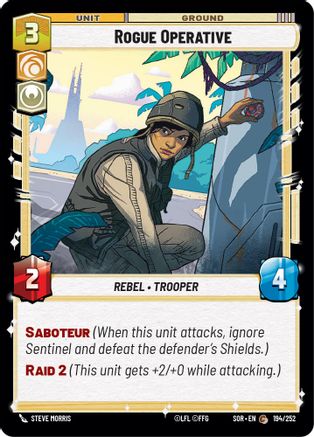 Rogue Operative (194/252)[Spark of Rebellion] Star Wars: Unlimited Single Disney