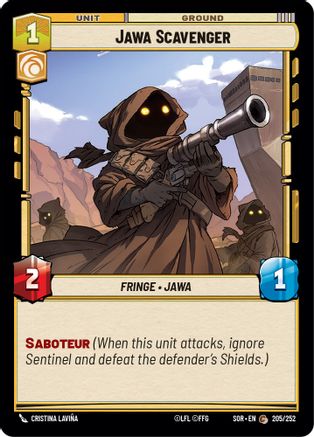 Jawa Scavenger (205/252)[Spark of Rebellion] Foil Star Wars: Unlimited Single Disney