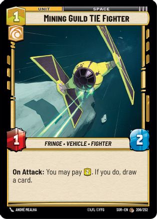 Mining Guild TIE Fighter (206/252)[Spark of Rebellion] Foil Star Wars: Unlimited Single Disney