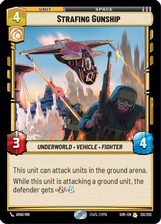 Strafing Gunship (212/252)[Spark of Rebellion] Foil Star Wars: Unlimited Single Disney