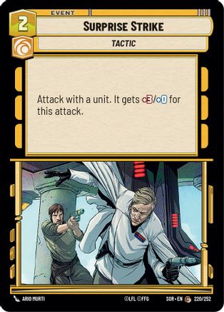 Surprise Strike (220/252)[Spark of Rebellion] Foil Star Wars: Unlimited Single Disney