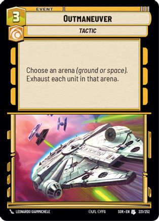Outmaneuver (221/252)[Spark of Rebellion] Foil Star Wars: Unlimited Single Disney