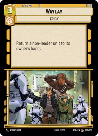 Waylay (222/252)[Spark of Rebellion] Star Wars: Unlimited Single Disney