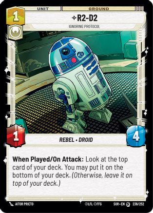 R2-D2 - Ignoring Protocol (236/252) [Spark of Rebellion] Foil Star Wars: Unlimited Single Disney