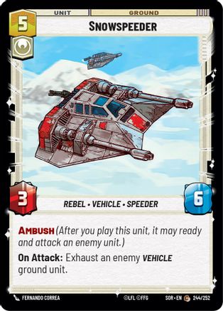 Snowspeeder (244/252)[Spark of Rebellion] Foil Star Wars: Unlimited Single Disney