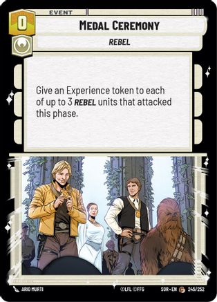 Medal Ceremony (245/252)[Spark of Rebellion] Foil Star Wars: Unlimited Single Disney