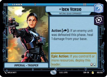 Iden Versio - Inferno Squad Commander (002/252)[Spark of Rebellion] Star Wars: Unlimited Single Disney