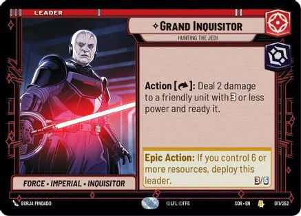 Grand Inquisitor - Hunting the Jedi (011/252)[Spark of Rebellion] Star Wars: Unlimited Single Disney