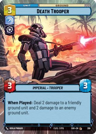 Death Trooper (Hyperspace) (299)[Spark of Rebellion] Star Wars: Unlimited Single Disney