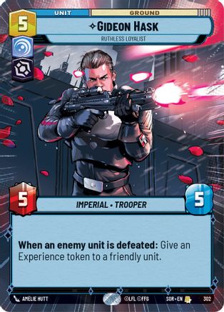 Gideon Hask - Ruthless Loyalist (Hyperspace) (302)[Spark of Rebellion] Star Wars: Unlimited Single Disney