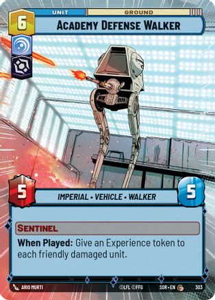 Academy Defense Walker (Hyperspace) (303)[Spark of Rebellion] Foil Star Wars: Unlimited Single Disney
