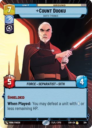 Count Dooku - Darth Tyranus (Hyperspace) (304)[Spark of Rebellion] Star Wars: Unlimited Single Disney